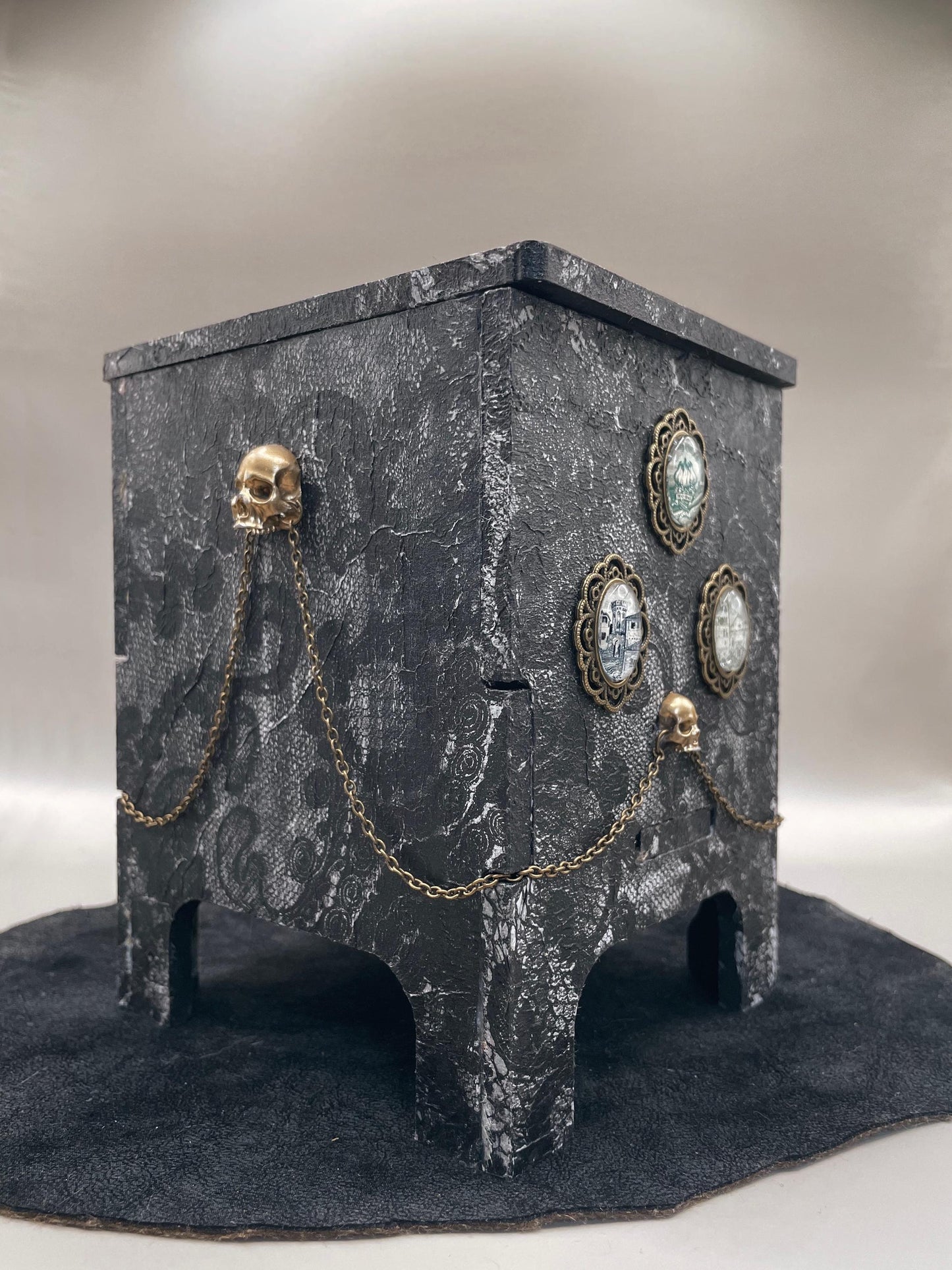 Victorian Gothic Cabinet with Skulls & Relics