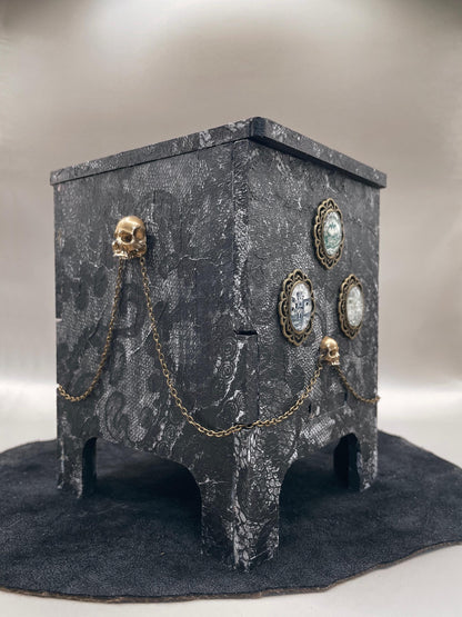 Victorian Gothic Cabinet with Skulls & Relics