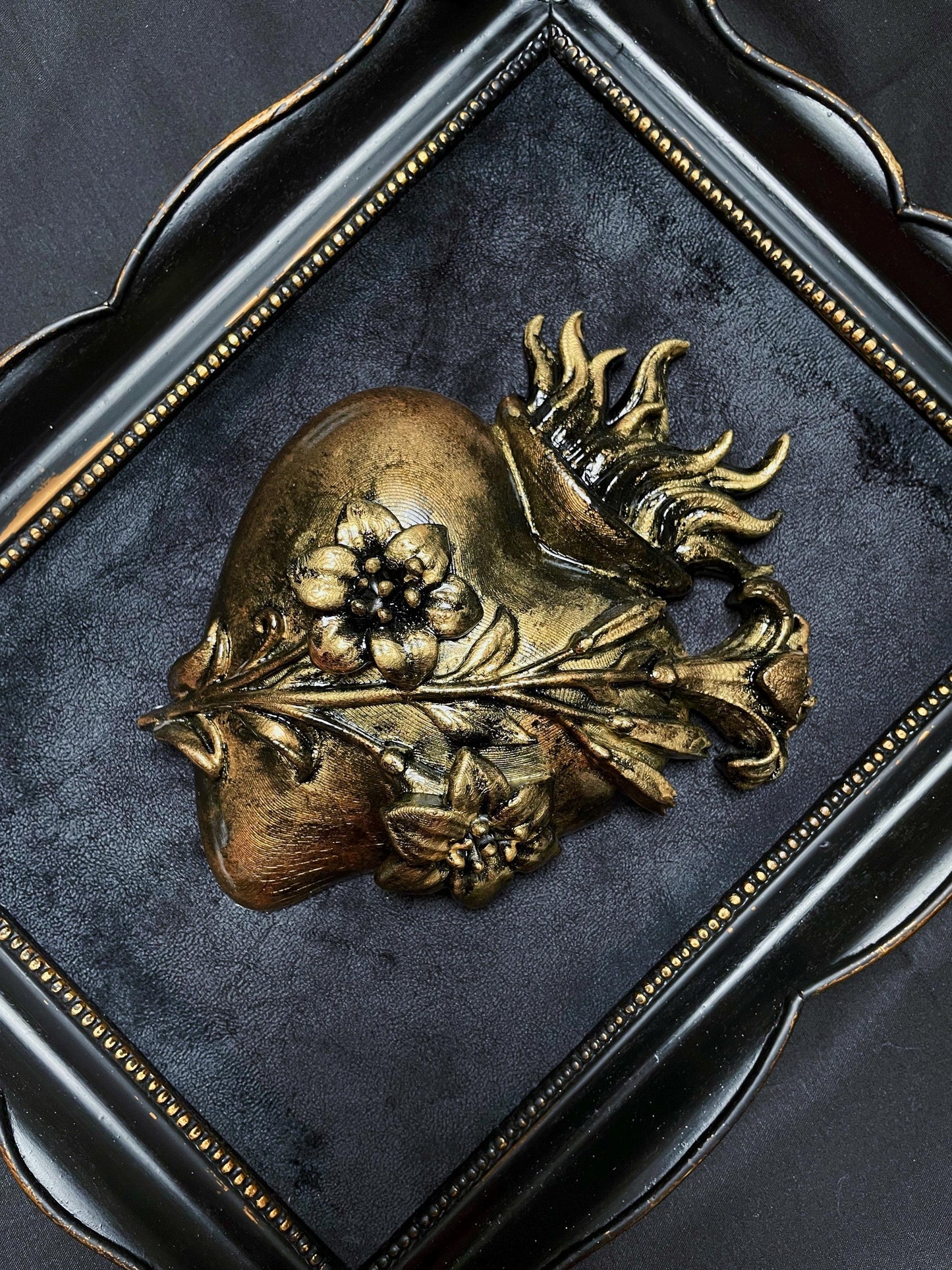 Gothic Wall Art Relic: Sacred Heart of Joseph framed