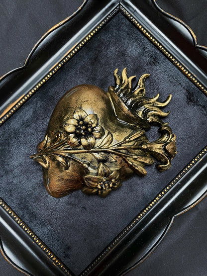 Gothic Wall Art Relic: Sacred Heart of Joseph framed