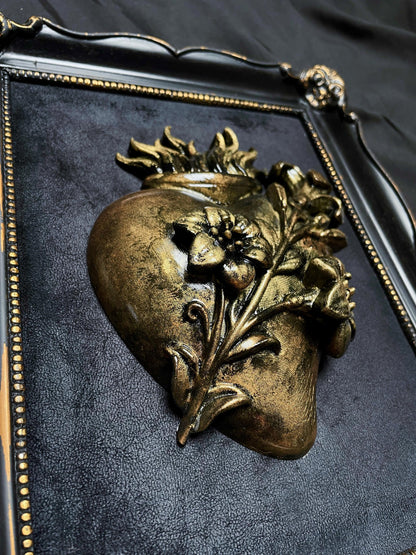 Gothic Wall Art Relic: Sacred Heart of Joseph framed