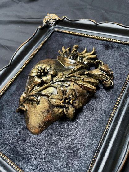 Gothic Wall Art Relic: Sacred Heart of Joseph framed