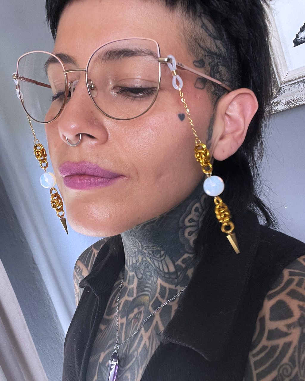 Gold Glasses Charm
