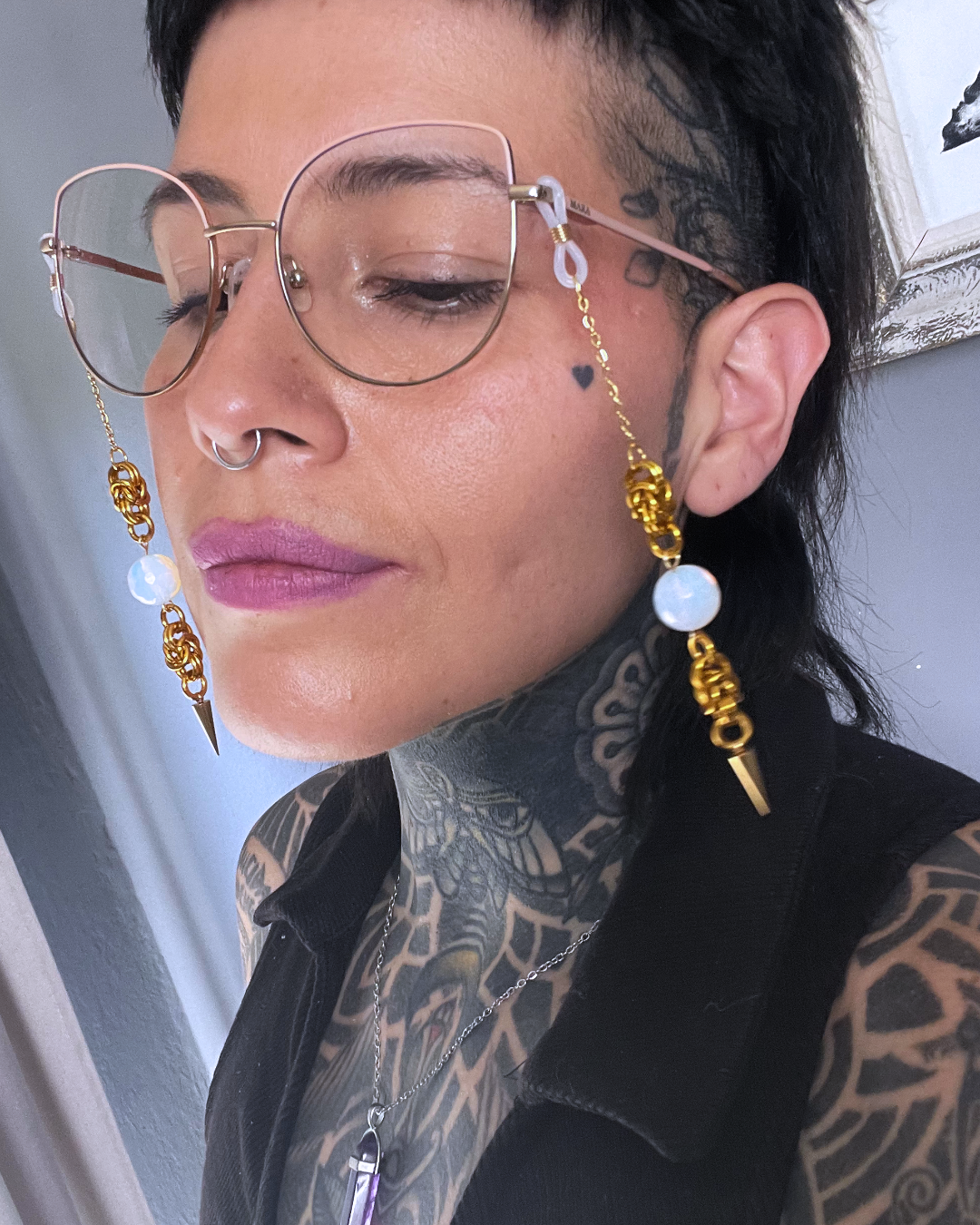 Gold Glasses Charm