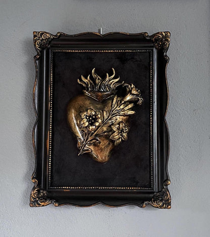 Gothic Wall Art Relic: Sacred Heart of Joseph framed