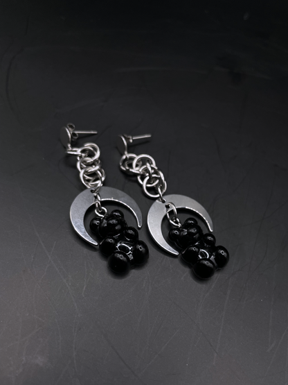 Midnight Bears Chainmail Earrings