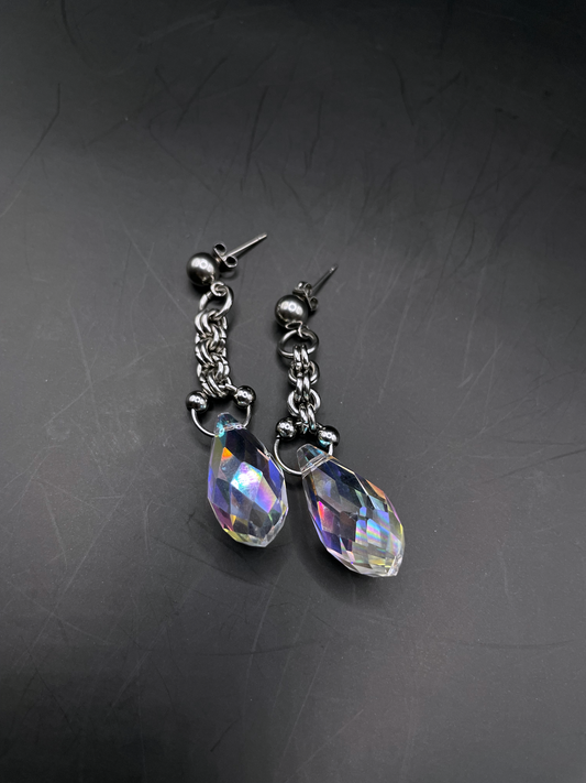 Moonlight Tears I Chainmail Earrings