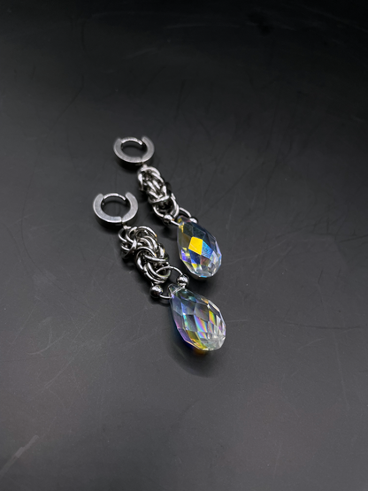 Moonlight Tears II Chainmail Earrings