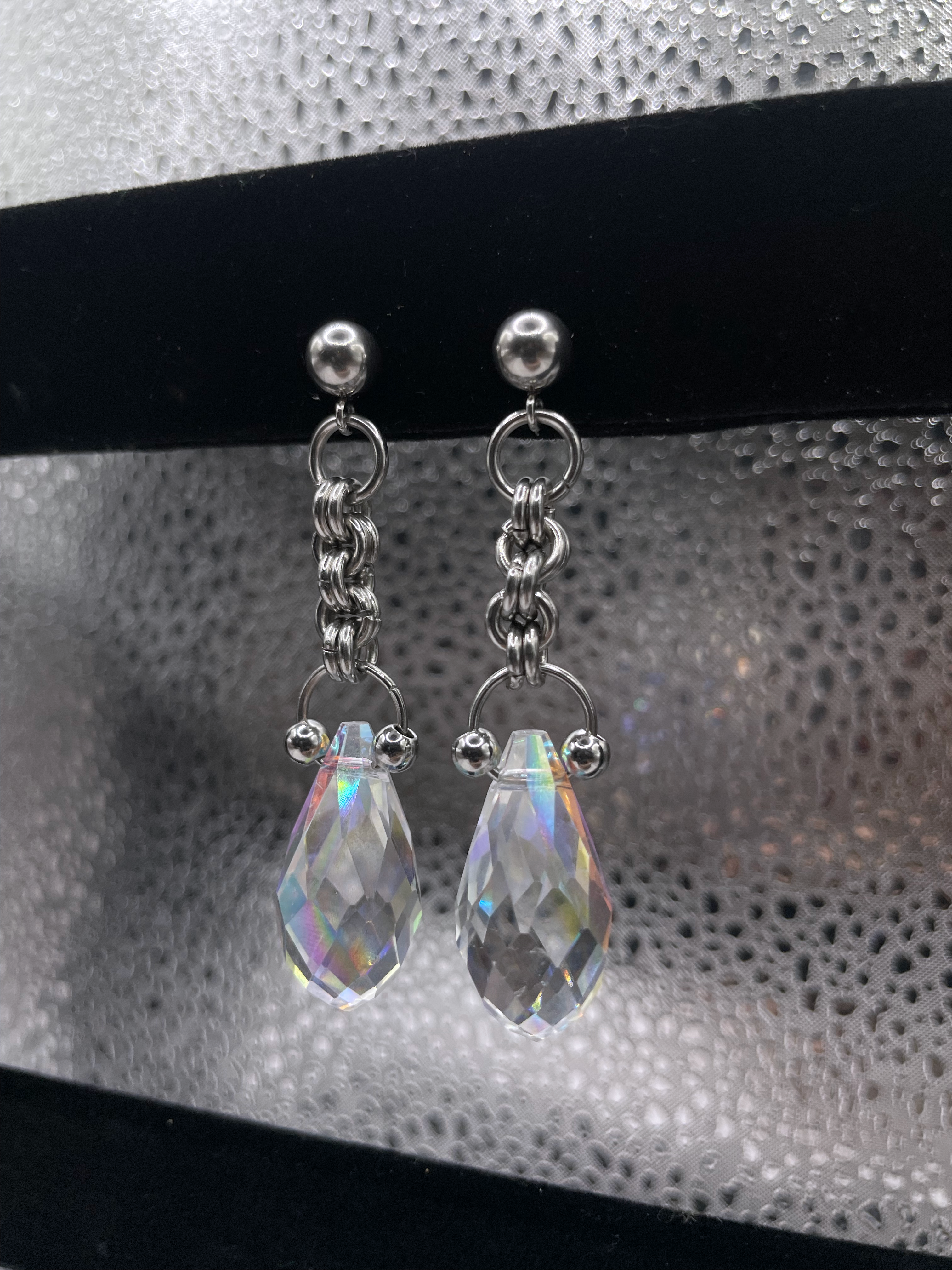 Moonlight Tears I Chainmail Earrings