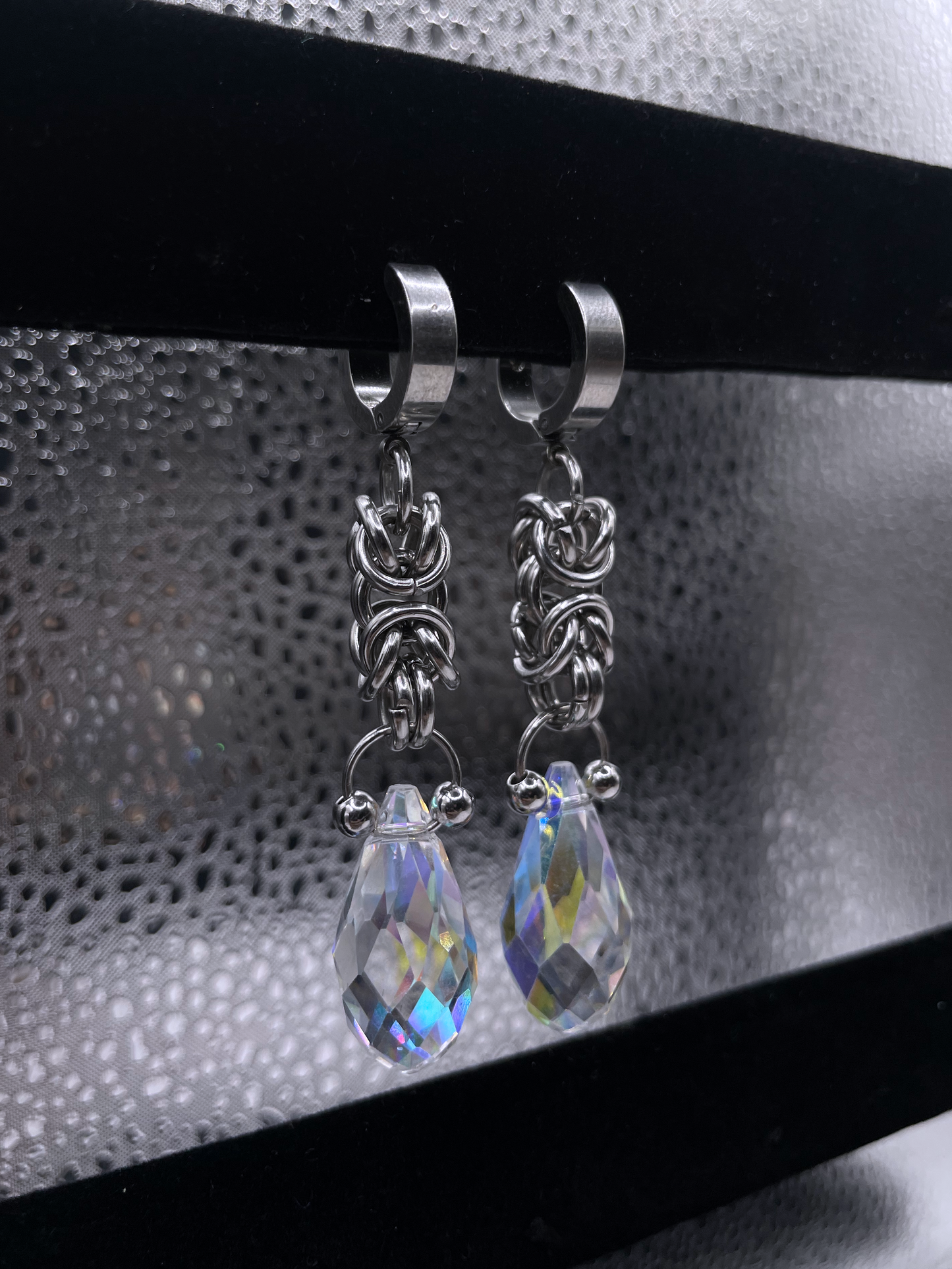 Moonlight Tears II Chainmail Earrings