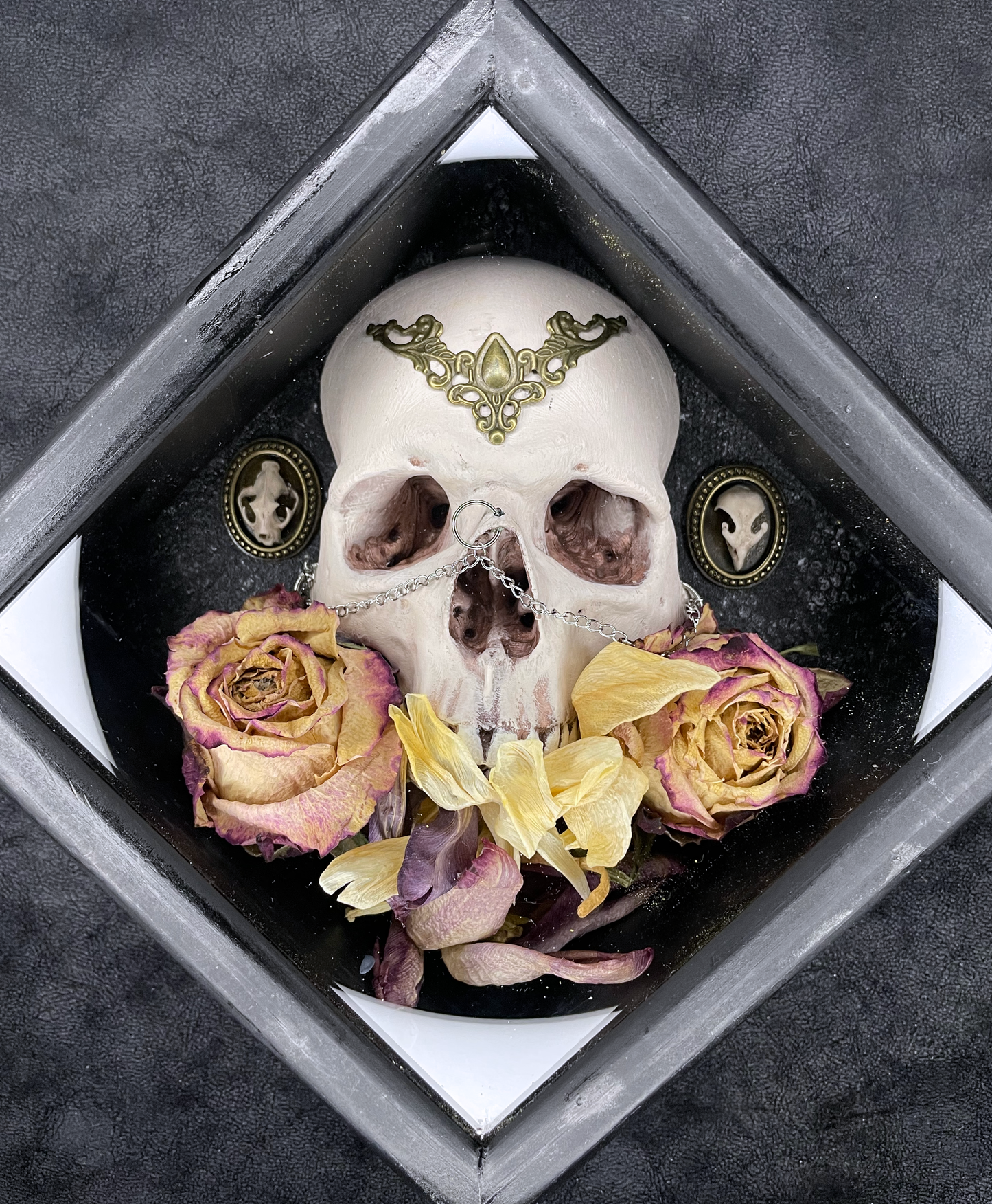 Shadow Reliquary: Skull & Wilted Roses Shrine