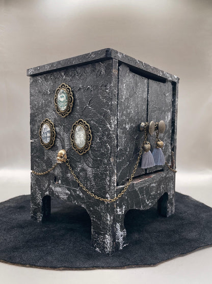 Victorian Gothic Cabinet with Skulls & Relics